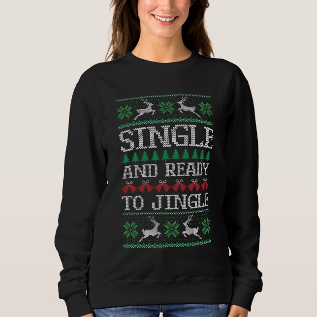 Camiseta Cantando E Pronto Para Jingle Ugly Sweater (Frente)
