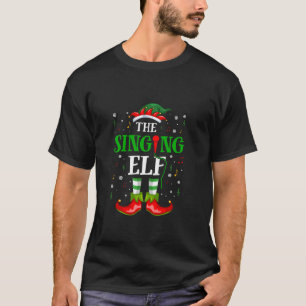 Camiseta Cantando Elf Family Matando o Grupo de Natal Pajam