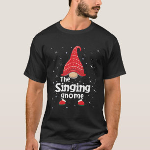 Camiseta Cantando Família Gnomo Correspondendo ao Natal Eng