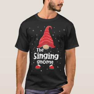 Camiseta Cantando Família Gnomo Correspondendo ao Natal Eng