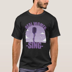 Camiseta Cantando Microfone De Meninas Cantoras