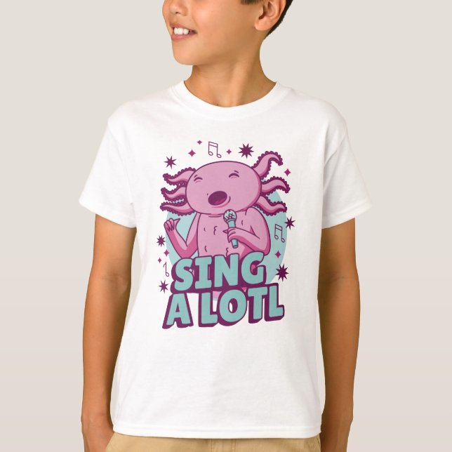 Camiseta Cantando muito Axolotl (Frente)