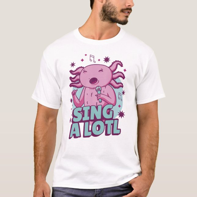 Camiseta Cantando muito Axolotl (Frente)