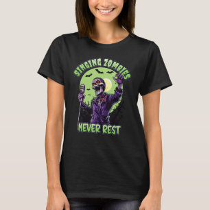 Camiseta Cantando Zombies Nunca Descanso - Para Rockstars e