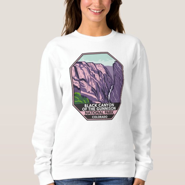 Camiseta Cantão Negro Do Parque Nacional Gunnison (Frente)