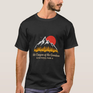 Camiseta Cantão Negro Do Parque Nacional Gunnison, Retro S