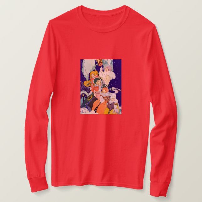 Camiseta Cantarolando o Natal Antigo sob as Estrelas  (Frente do Design)