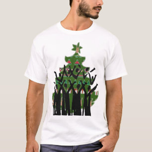 Camiseta Cante a cantores da canção de natal da música d