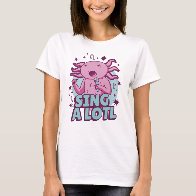 Camiseta Cante muito! Axolote Cantante (Frente)