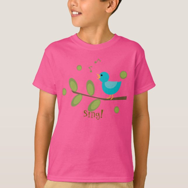 Camiseta Cante um Pássaro de Música (Frente)
