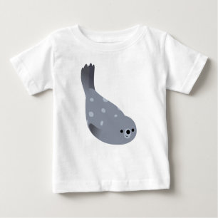 Camiseta Canteiro de Nadação em Cute Harbor Seal Baby T-Shi