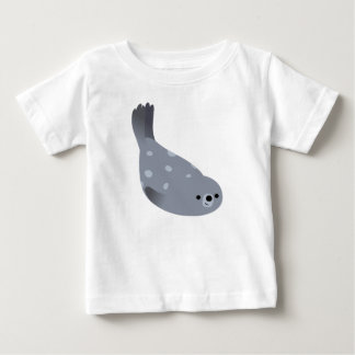 Camiseta Canteiro de Nadação em Cute Harbor Seal Baby T-Shi