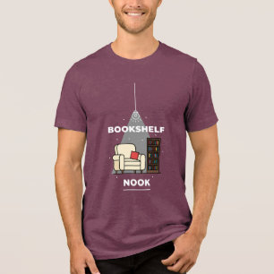 Camiseta Cantinho Aconchegante da Estante de Livros Projeto