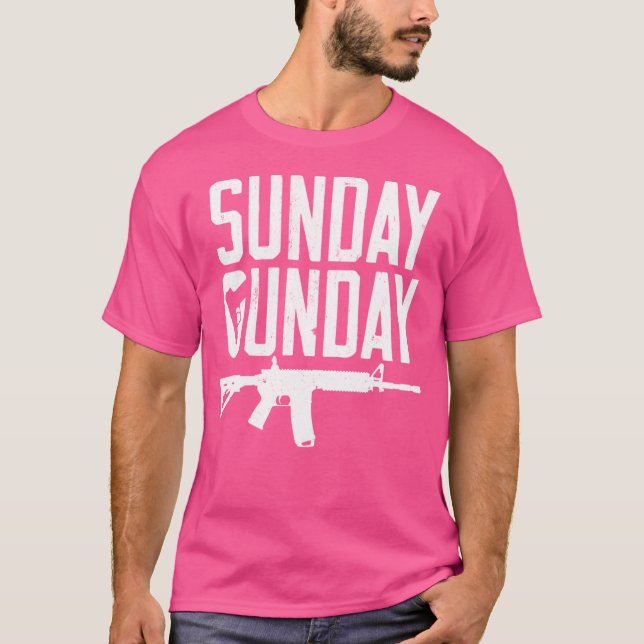Camiseta Cantinho de domingo desolado Ar15 Arma (Frente)