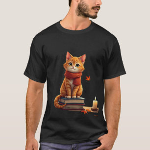 Camiseta Cantinho de Leitura do Gato Aconchegante Ilustraçã