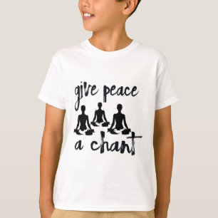 Camiseta Canto Kirtan de Ioga Paz Amor Mundo S Para Homens