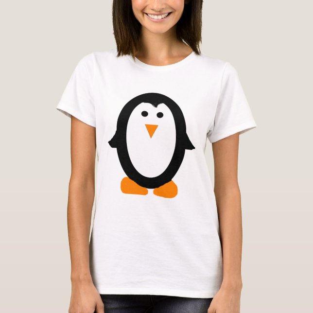 Camiseta Canto Superior do Penguin Branco (Frente)
