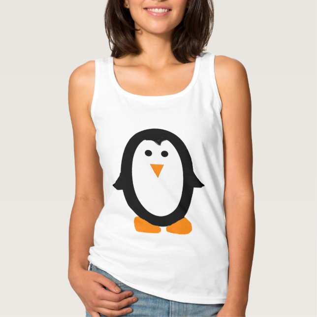 Camiseta Canto Superior do Penguin Branco (Frente)