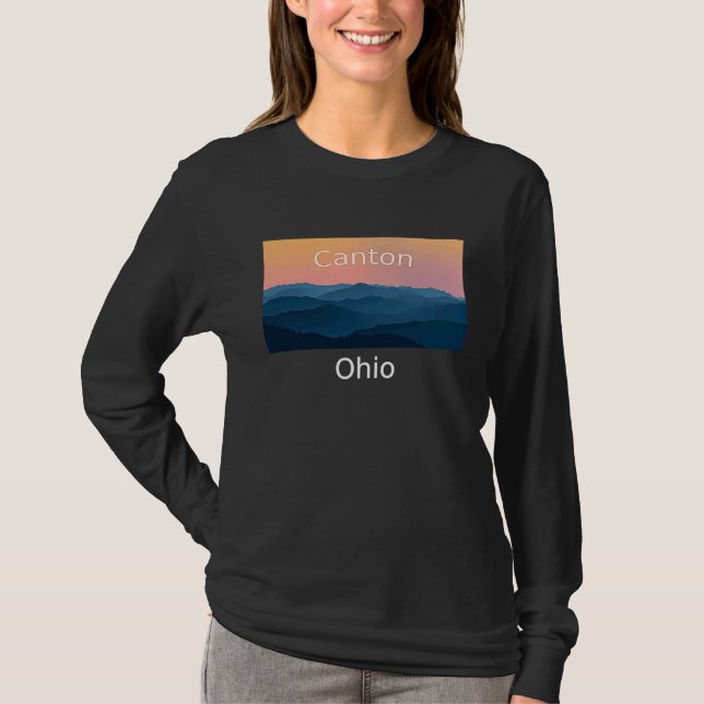 Camiseta Canton Ohio Mountain sunset hometown (Frente)