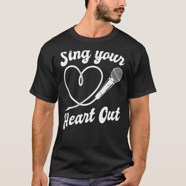 Camiseta Cantor de Cantora Sing Your Heart (Frente)