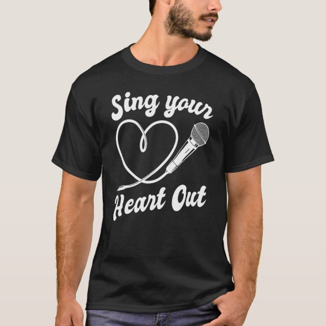 Camiseta Cantor de Cantora Sing Your Heart (Frente)