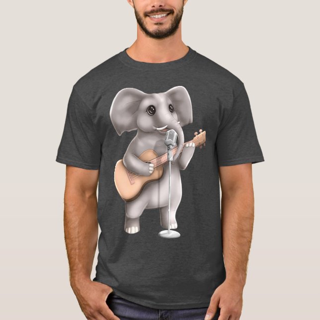 Camiseta Cantor de Elefante - Musicário de Violão - Cuta (Frente)