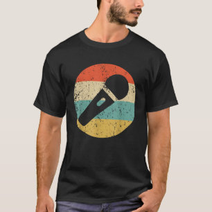 Camiseta Cantor de Karaokê Microfone Retrô