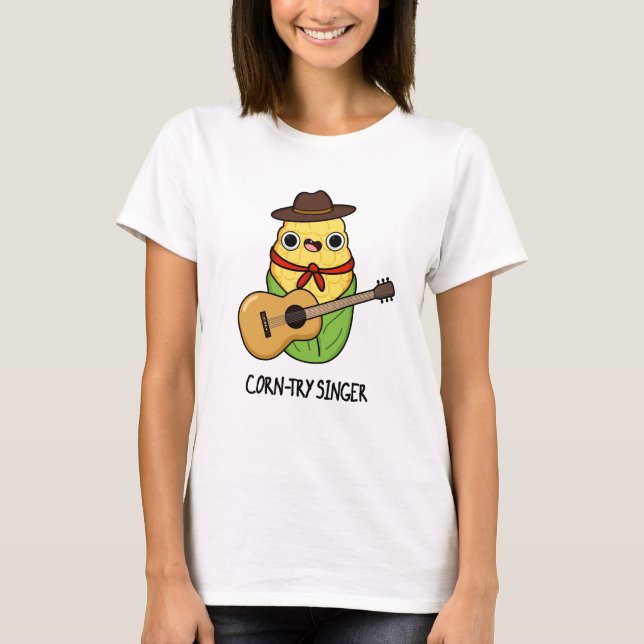 Camiseta Cantor de Milho Funny Corn Pun (Frente)
