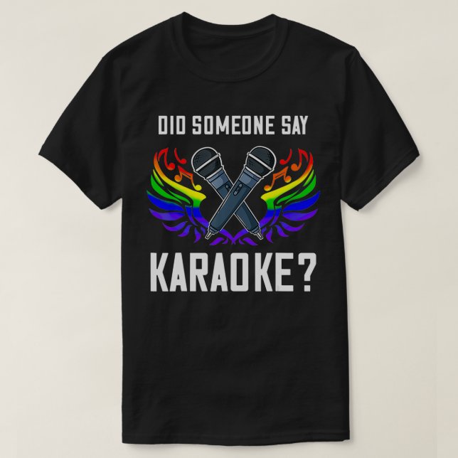 Camiseta Cantor de Música da Máquina de Presentes do Microf (Frente do Design)