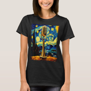 Camiseta Cantor De Música De Microfone Vocalista