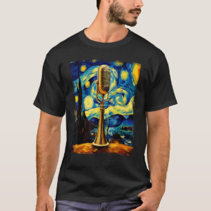 Camiseta Cantor De Música De Microfone Vocalista