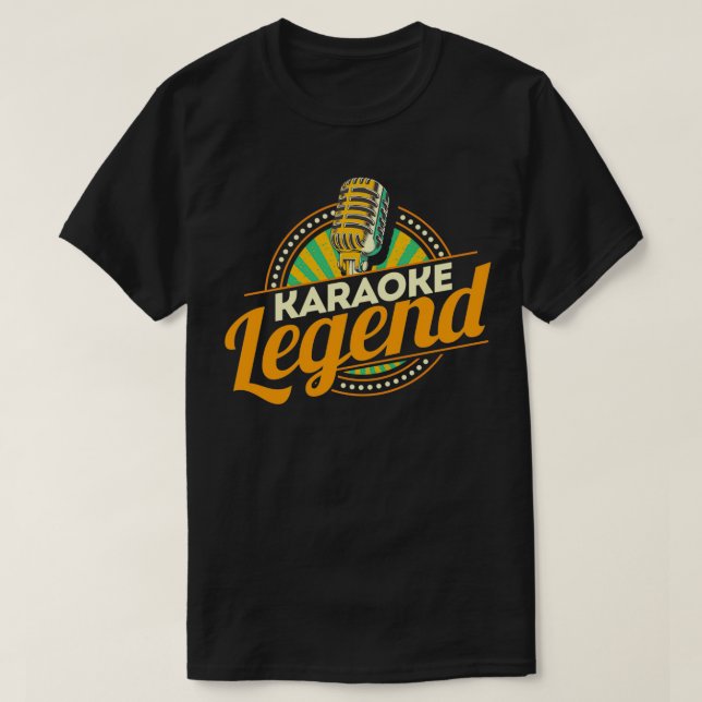 Camiseta Cantor de Música do Partido Karaoke Legend Karaoke (Frente do Design)