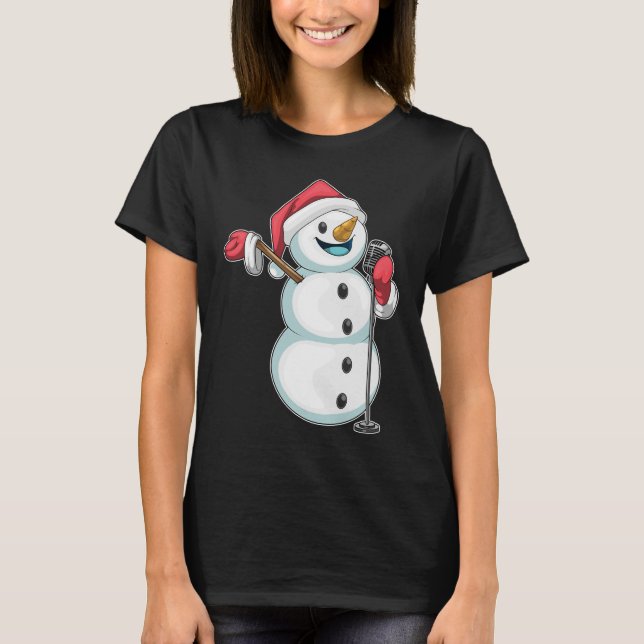 Camiseta Cantor de Natal Snowman (Frente)
