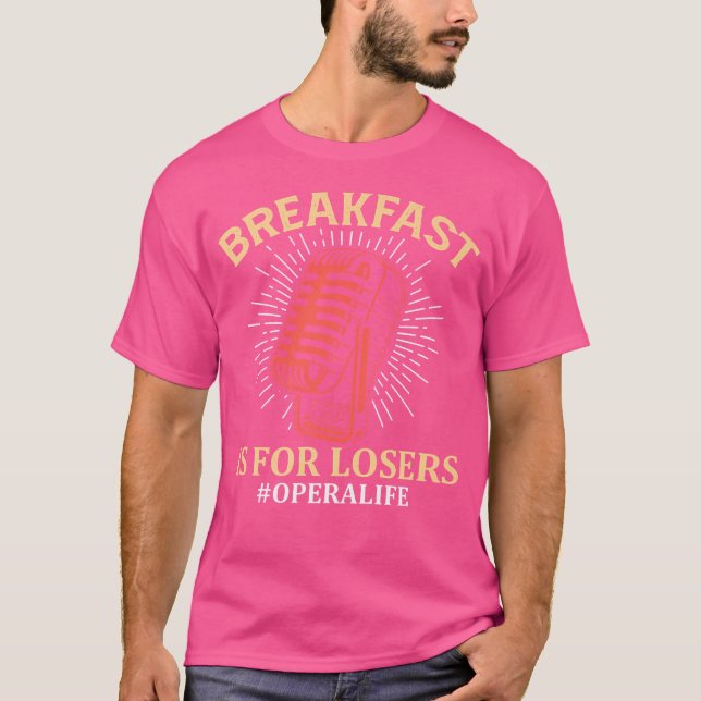 Camiseta Cantor De Ópera De Café Da Manhã Engraçado Cantand (Frente)