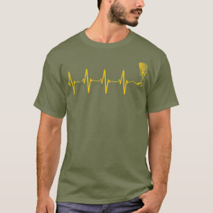 Camiseta Cantor de Rádio de Pulsação de Microfone Cantor