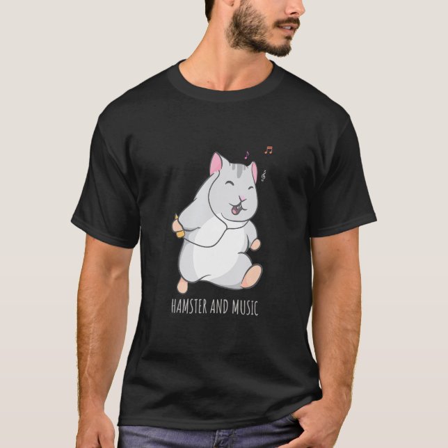 Camiseta Cantor de Roedores de Hamster Bonito Dizendo (Frente)