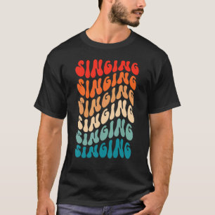 Camiseta Cantor Retro Groovy Retro 70s Hippie Boho