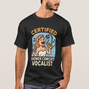 Camiseta Cantora de Concerto no Chuveiro Certificada Humor 