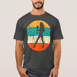 Camiseta Cantora De Microfone Cantando Música Música Vintag