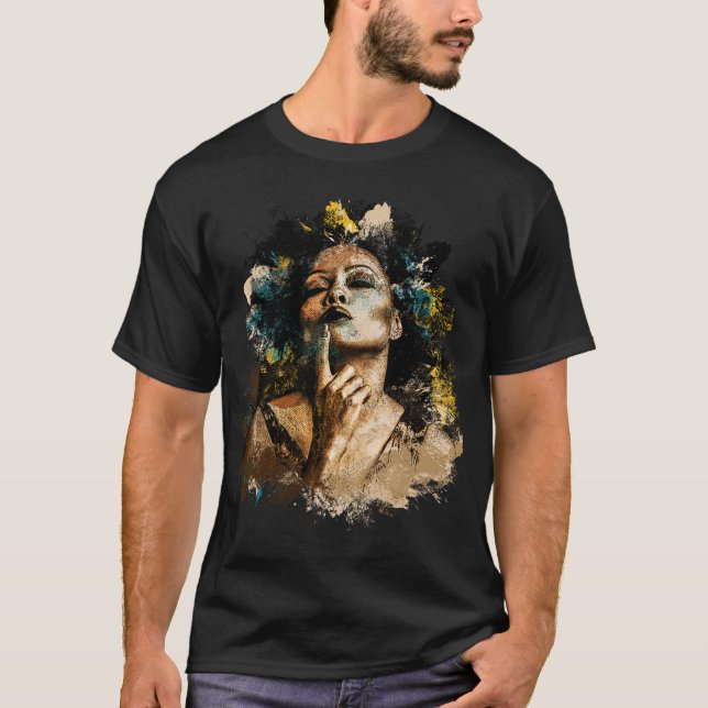 Camiseta Cantora do sexo feminino (Frente)