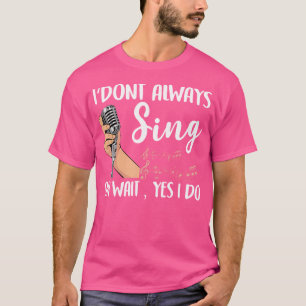 Camiseta Cantora Engraçada Para Homens Mulheres Karaoke Mic