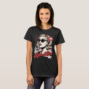Camiseta Cantora Retro Pop Art Girl