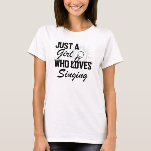 Camiseta Cantora - Só uma garota que adora cantar