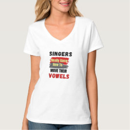 Camiseta Cantores Engraçados Movimentos Vogais