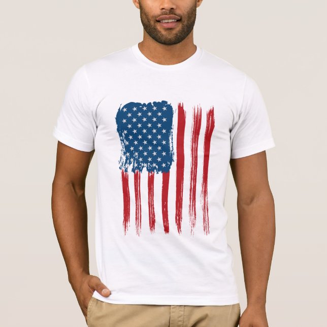 Camiseta Canvas T-Shirt-EUA Mens Bella (Frente)