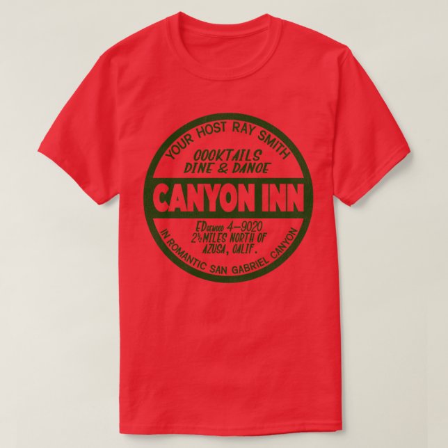 Camiseta Canyon Inn San Gabriel Retro Defunct Motel Califor (Frente do Design)