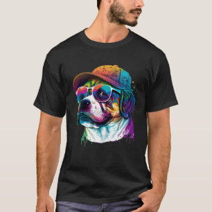 Camiseta Cão-Abstrato Cão-Cana-Cana-de-Pestana 28