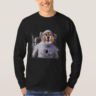Camiseta Cão-Astronauta Cão Profundo No Espaço Cósmico