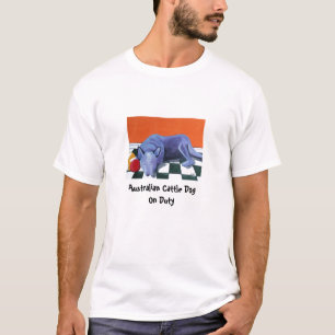 Camiseta Cão australiano do gado no dever