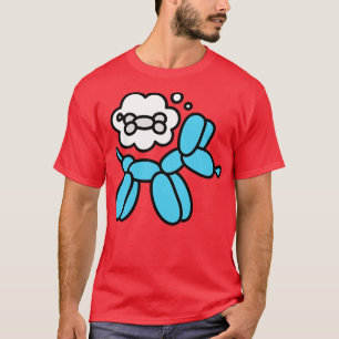 Camiseta Cão-balão e osso Artista balão